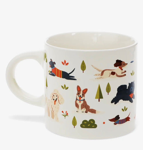Ceramic Mug - Dog Park Themed - 350ml